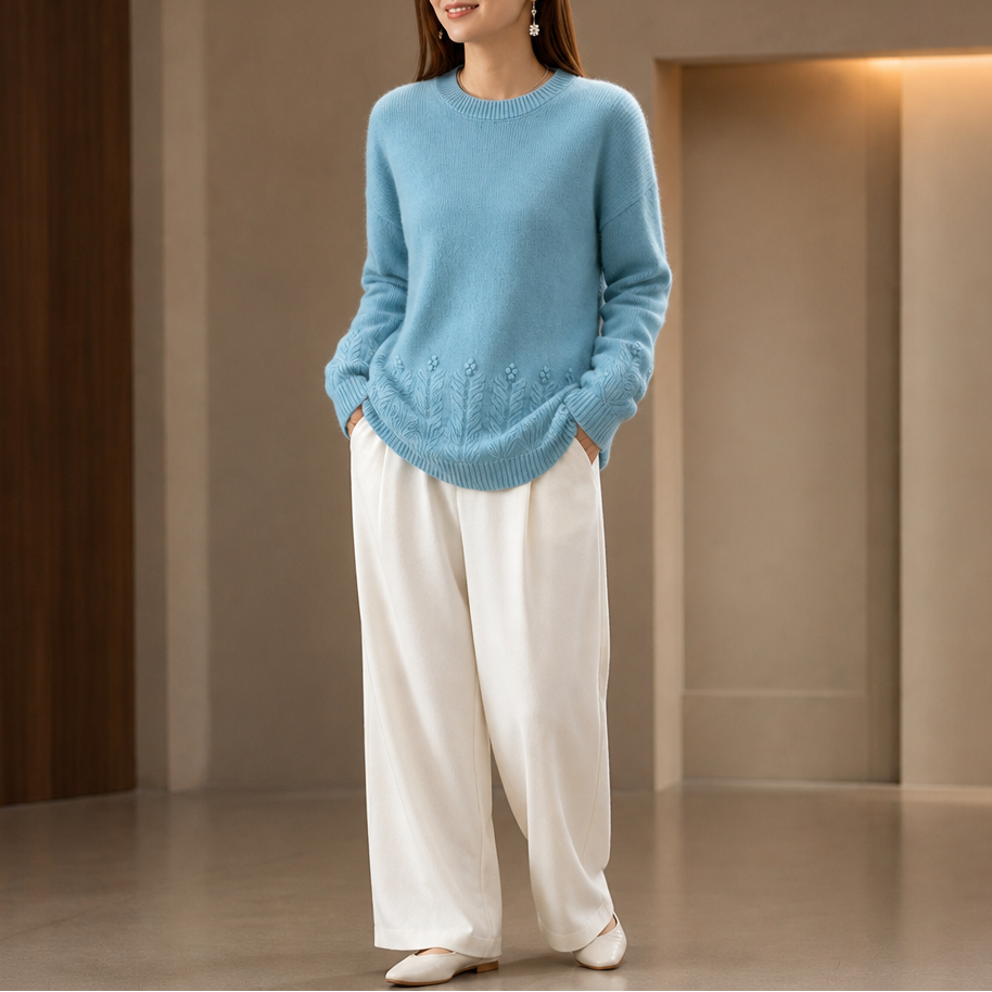 Florenza – Botanical Detail Knit Sweater