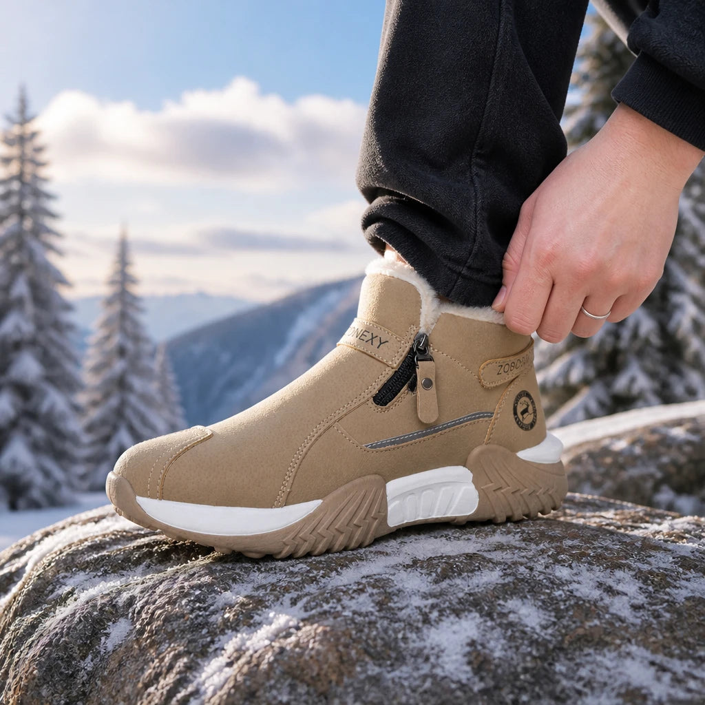 Frostelle – Fleece-Lined Zip Ankle Winter Boots