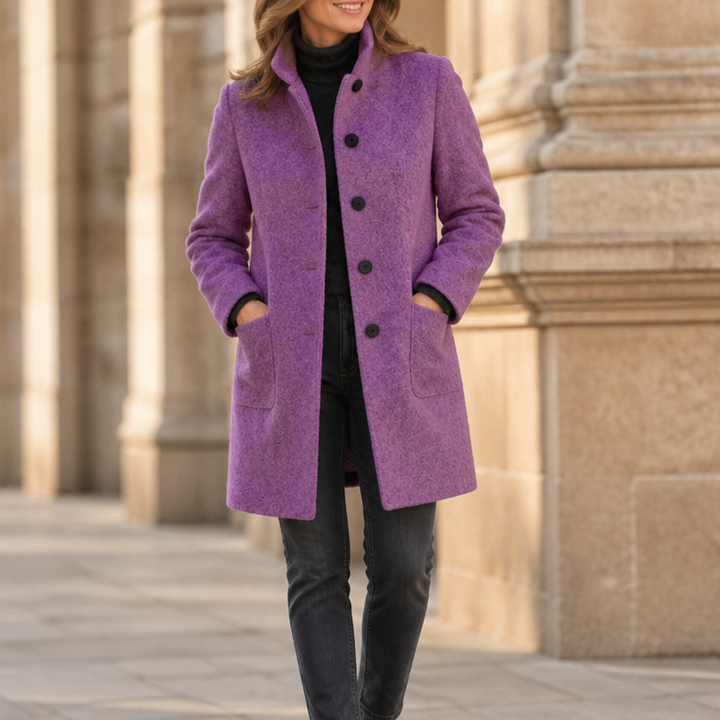 Vintelle – Stand-Collar Vintage-Style Coat