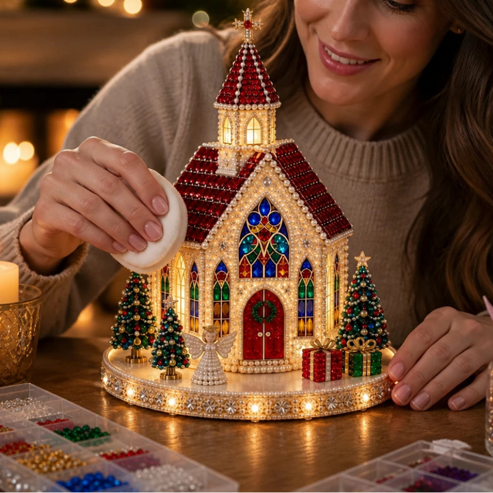 Glowspire – Gem-Decorated 3D Christmas Church Kit