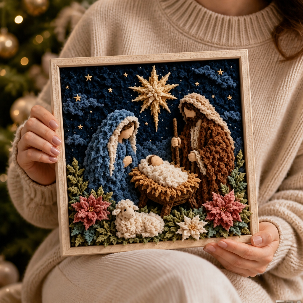 Faithtuck – Shepherd 3D Fabric Poke Art Kit