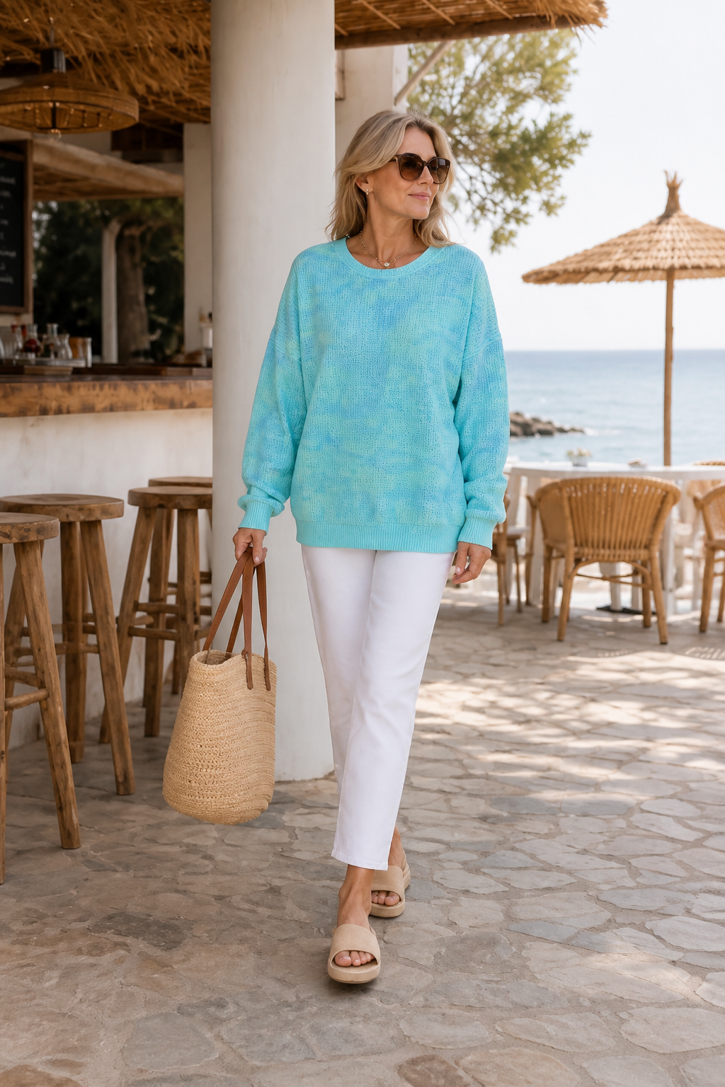 Wearbella – Oversized Ribbed Knit Pullover Sweater