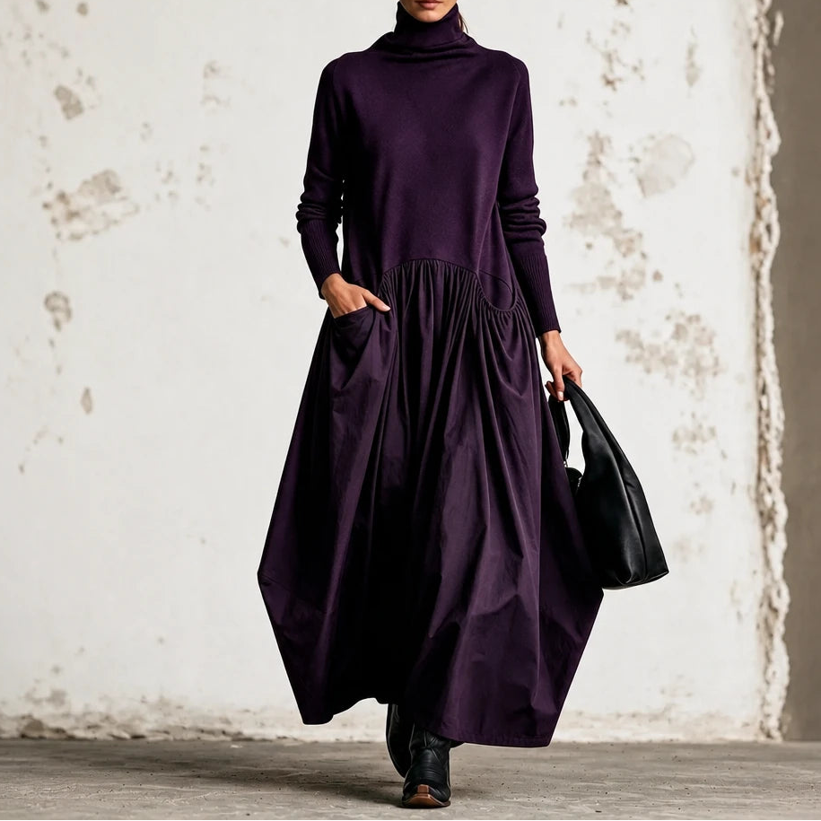 Sloane – High Neck Pocket Maxi Dress