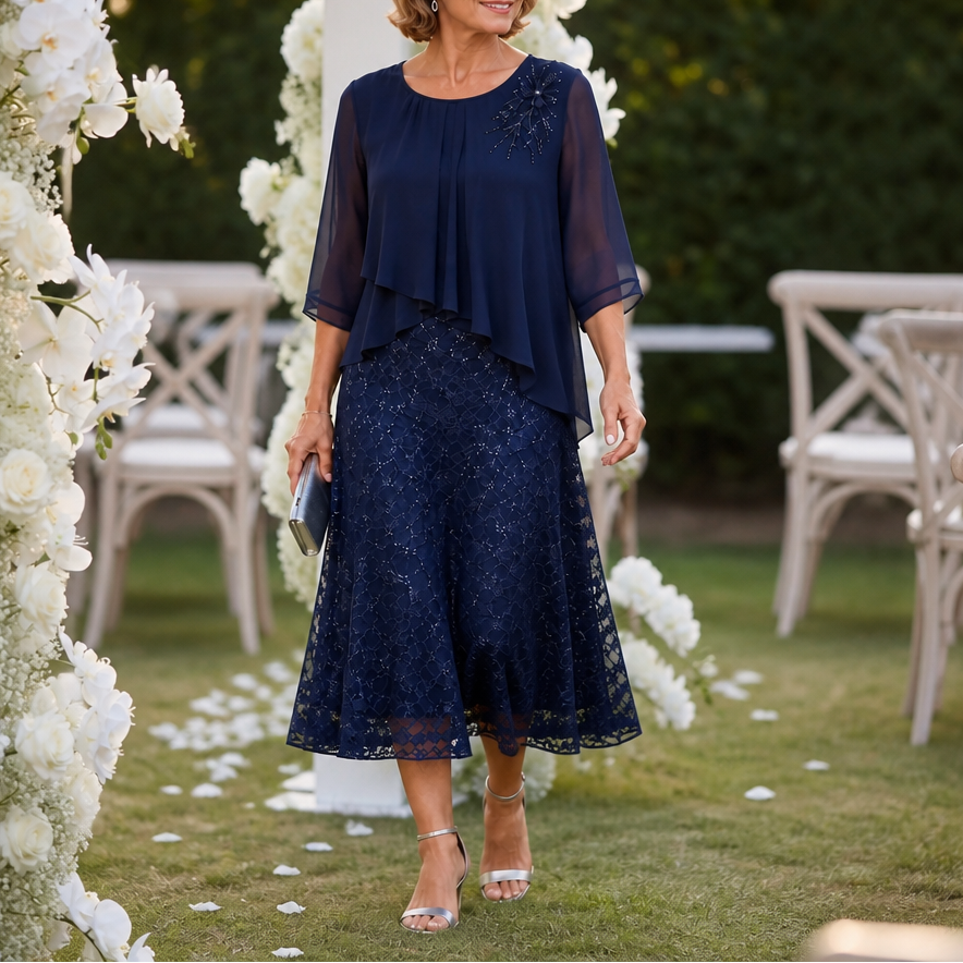 Elavine – Lace Overlay Dress That Moves With Grace, Not Against It