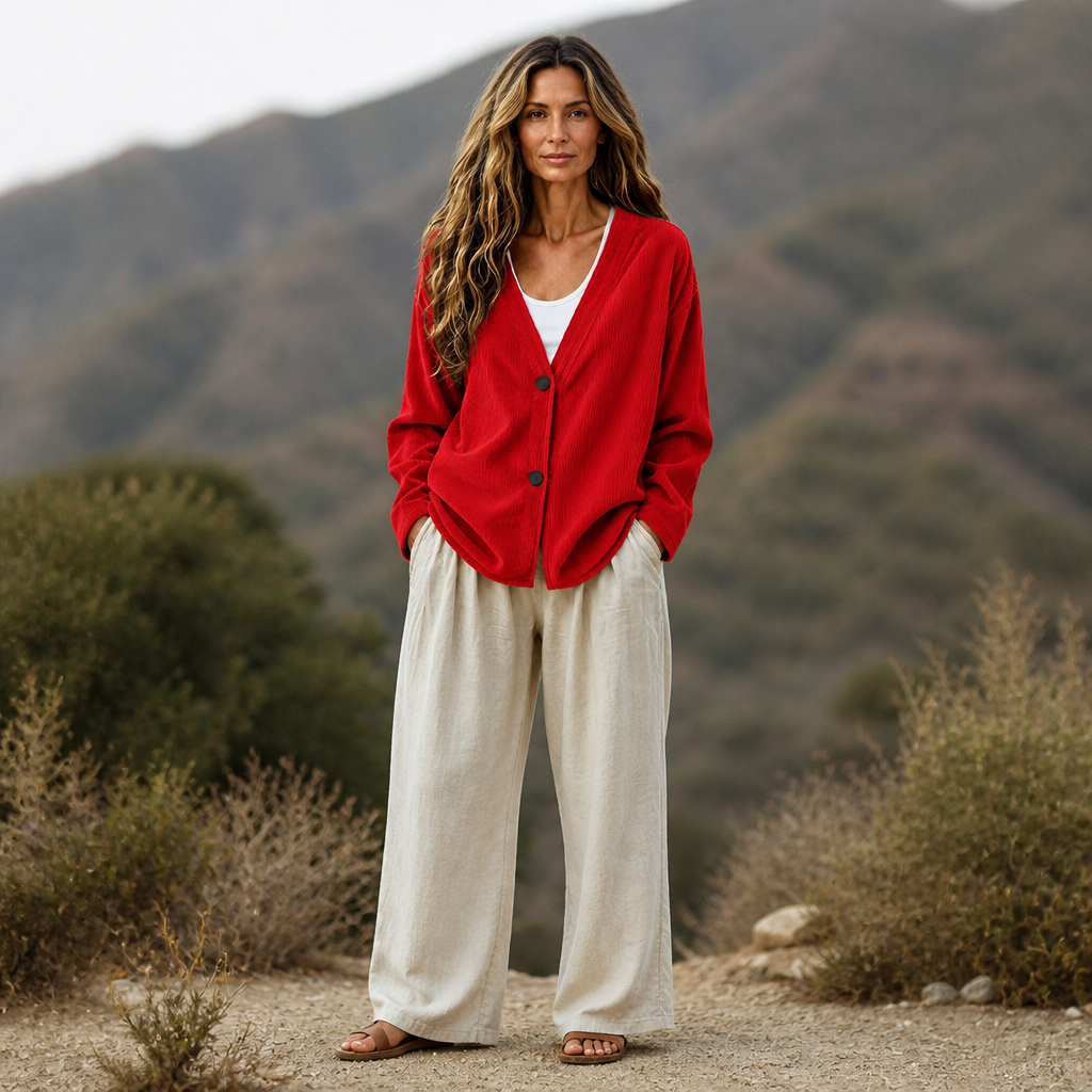 Corabelle – Rib Open-Front V-Neck Cardigan