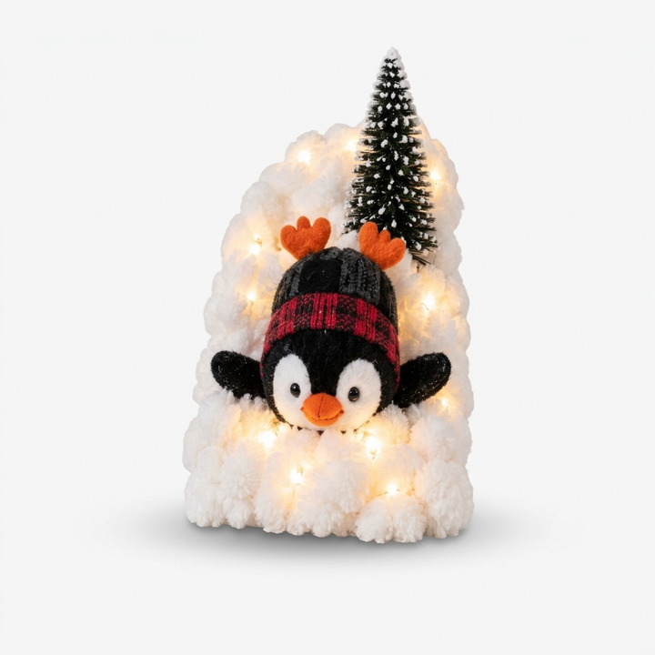 Snowy Steps – Lighted Penguin Christmas Staircase Display