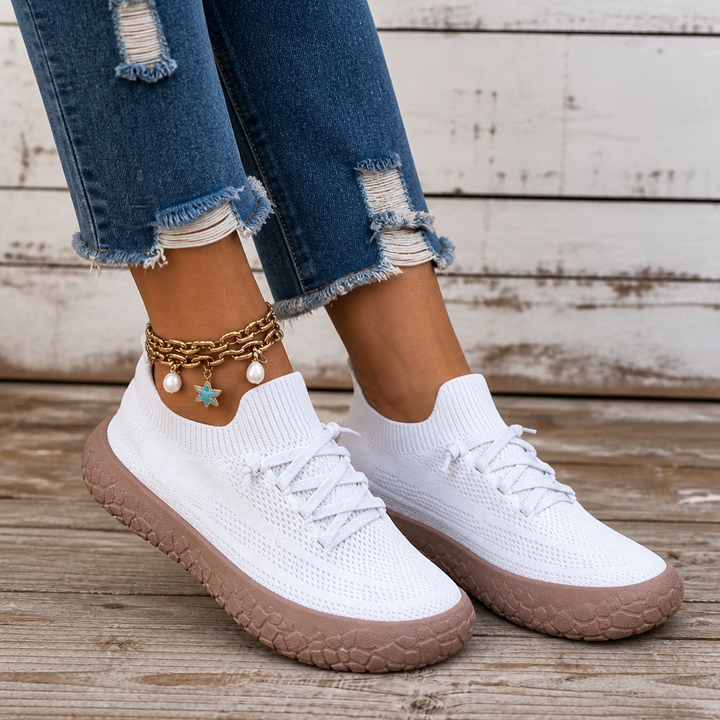 Cloudstep – Knit Mesh Elastic-Collar Slip-On Sneakers