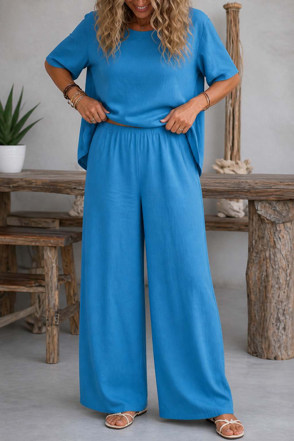 Wearbella – Wide-Leg Trouser And Top Set