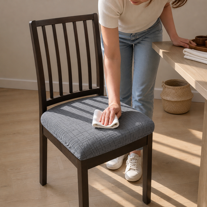 Jacquard Haven – Stretch Jacquard Dining Chair Seat Cover (4set or 6set)