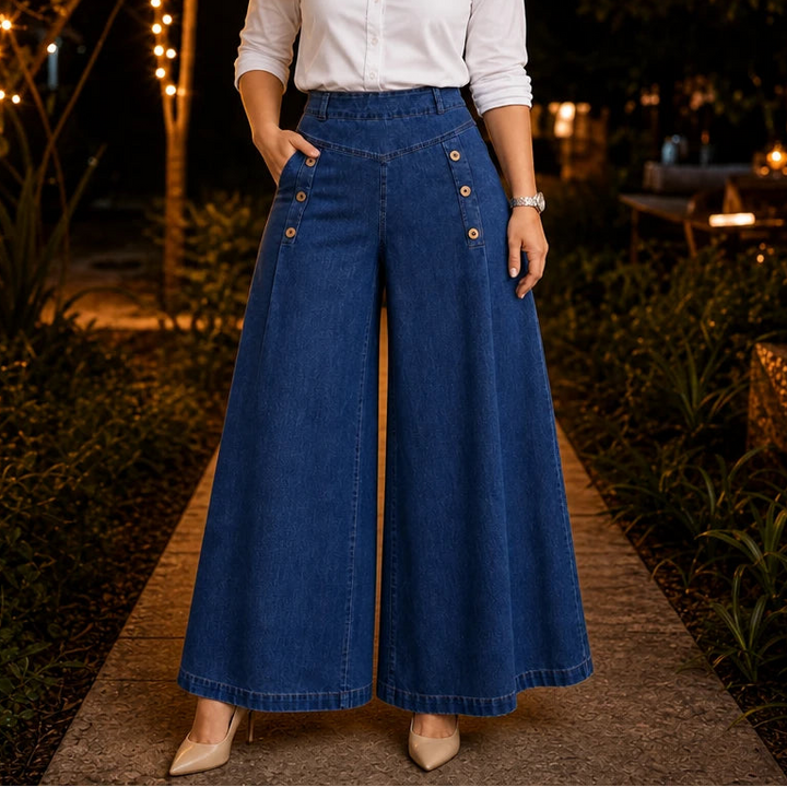 Formelle – High-Waisted Wide-Leg Jeans