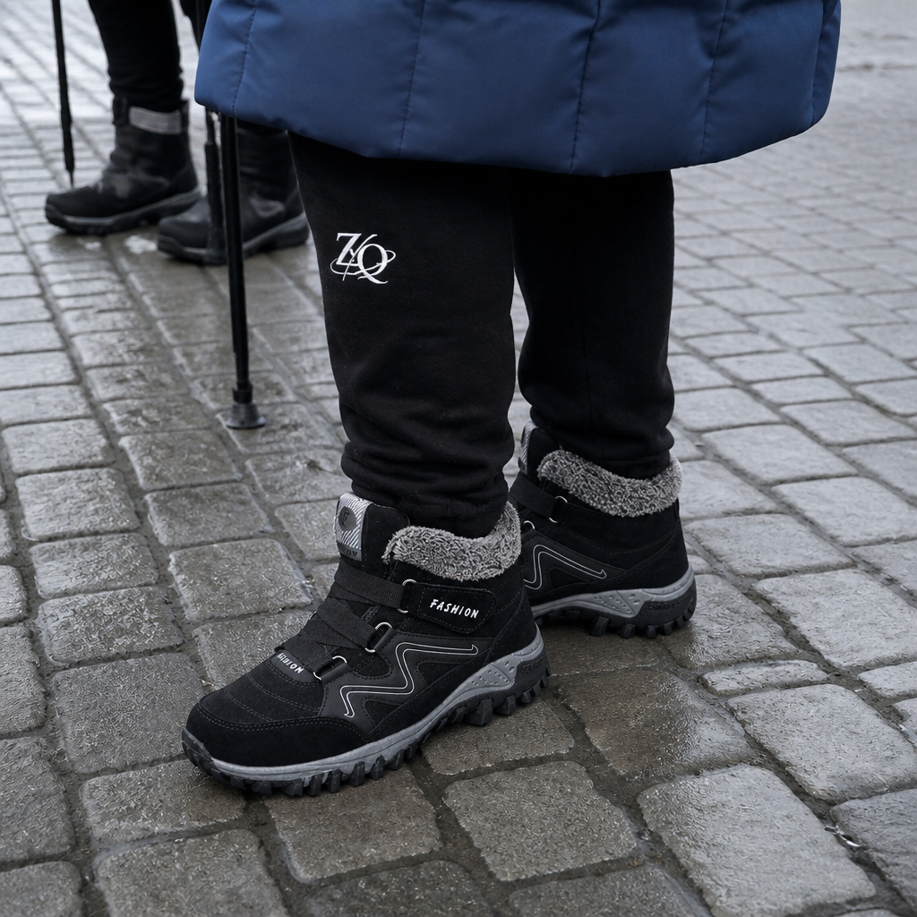 Cozywalk – Fleece-Lined Look Non-Slip Ankle Boots