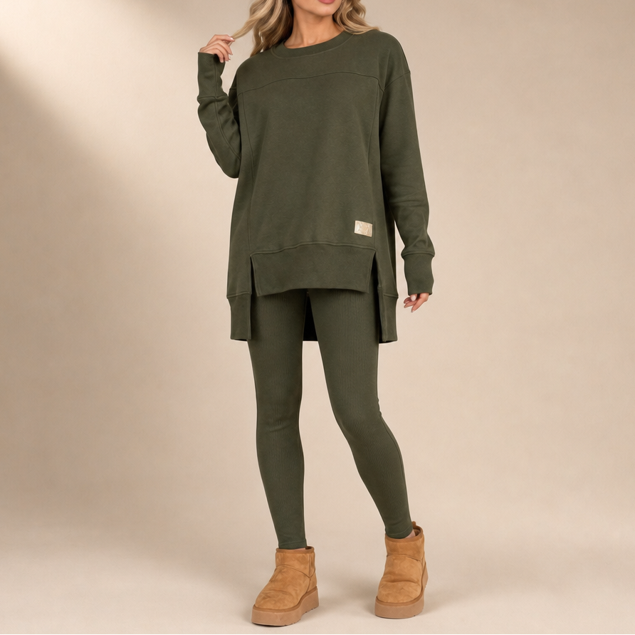 Wearbella – Split Sleeve Top And Pants Set