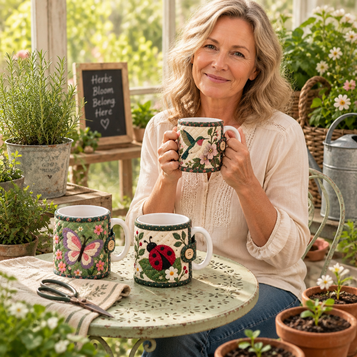 Wrenfield – Hummingbird Appliqué Mug Cozy Sewing Kit