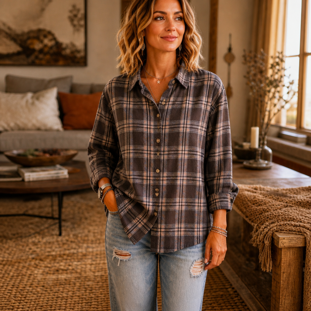 Plaidwell – Plaid Button-Down Shirt