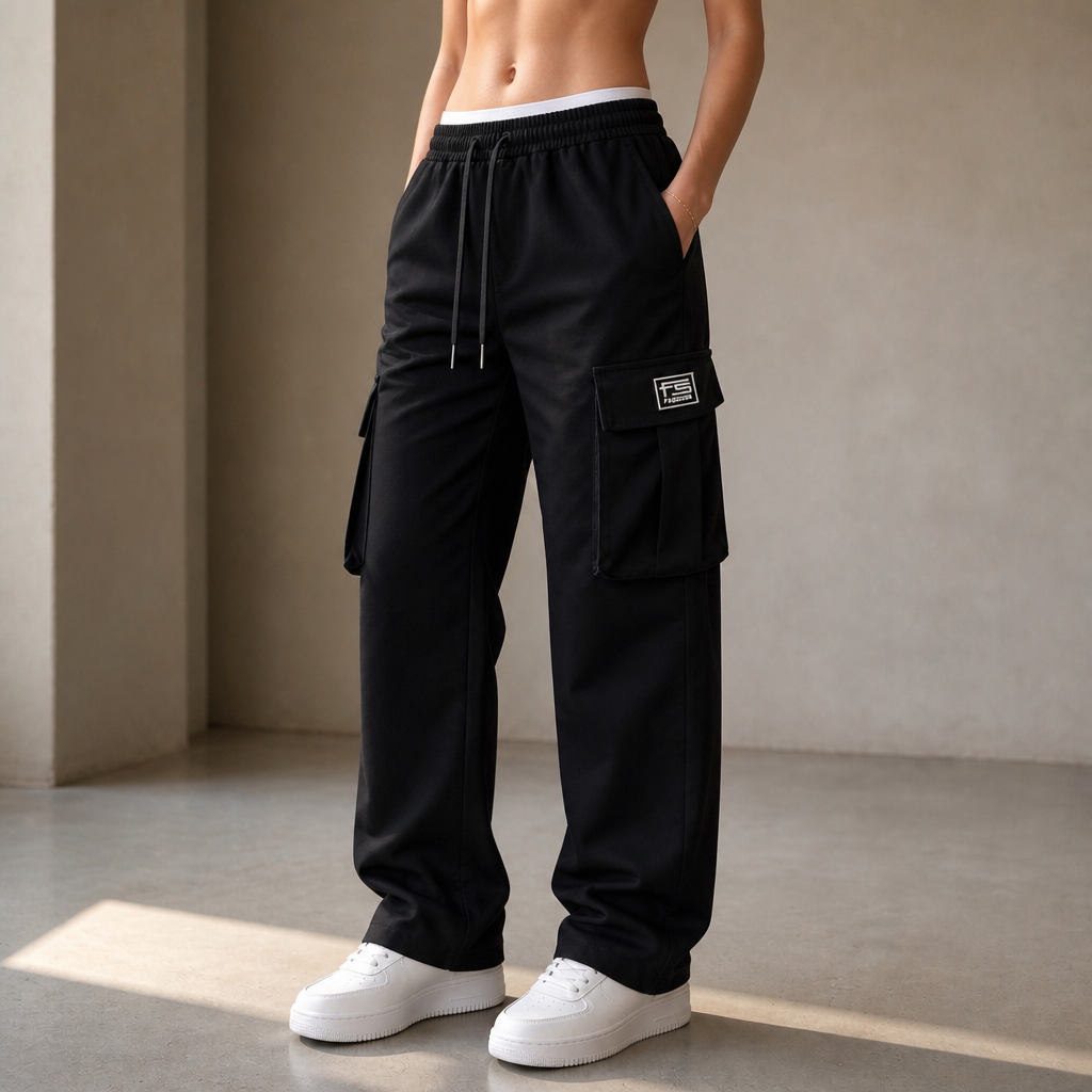 Easeway – Relaxed Straight-Leg Cargo Pants