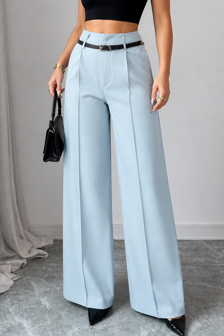 Setwear – High-Waisted Wide-Leg Trousers With Belt