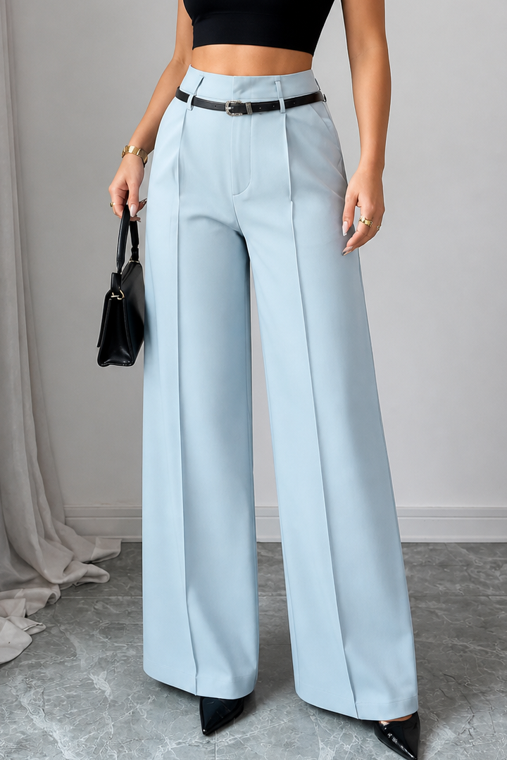 Setwear – High-Waisted Wide-Leg Trousers With Belt