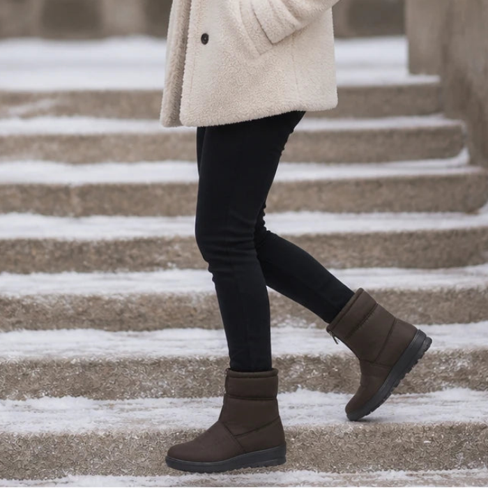 Frostelle – Plush Lined Wide-Fit Zip Ankle Boots