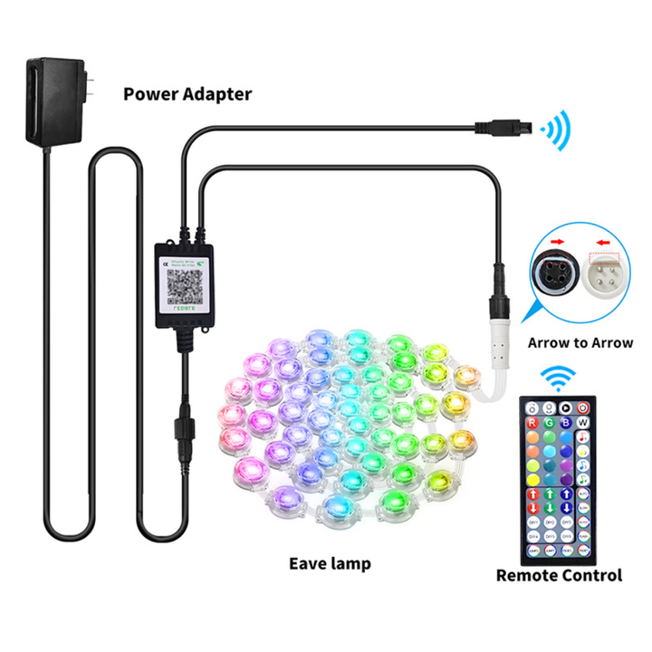 LumaLoom – App-Controlled RGB Outdoor String Lights