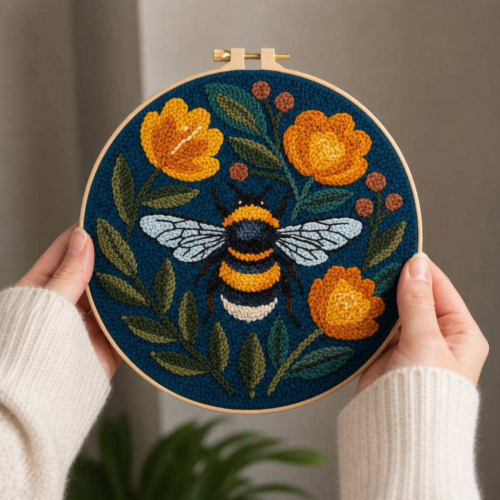 Blossom & Bumble – Bumblebee Punch Needle Kit