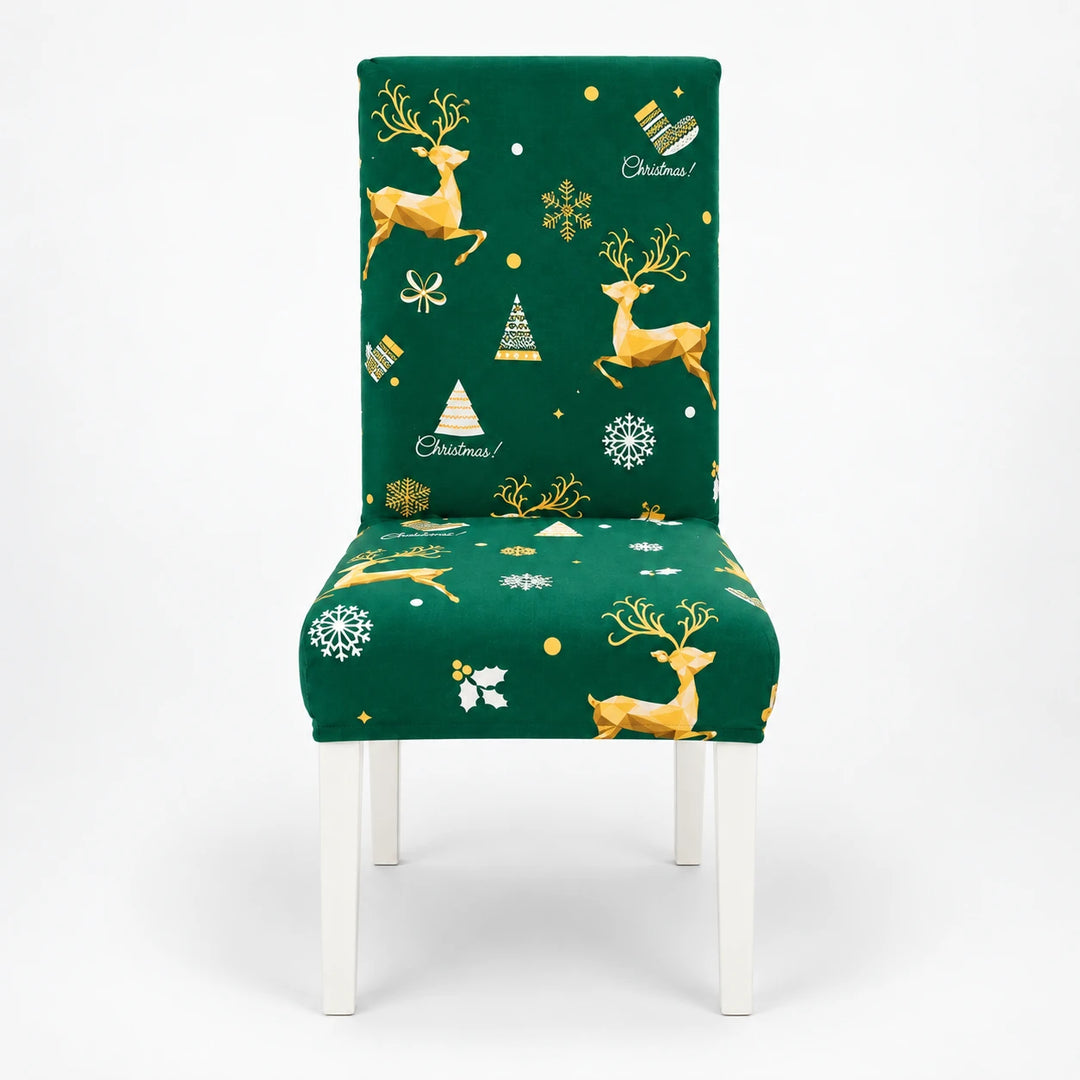 HollyHug – Christmas Stretch Dining Chair Covers (4 Pack)