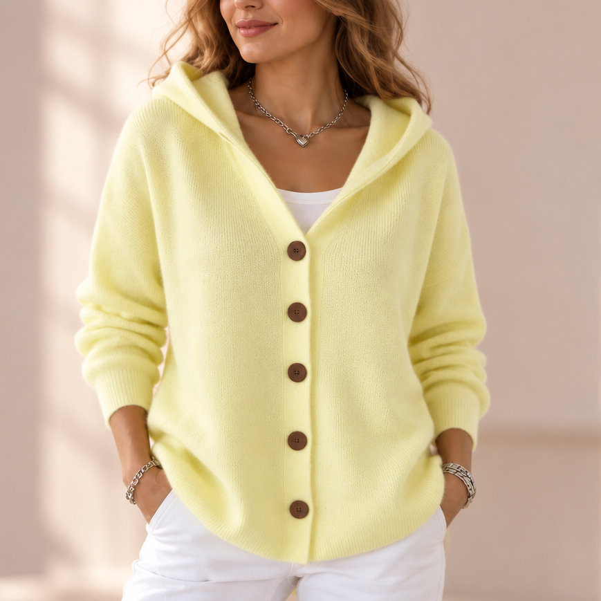 Softcove – Hooded A-Line Knit Cardigan