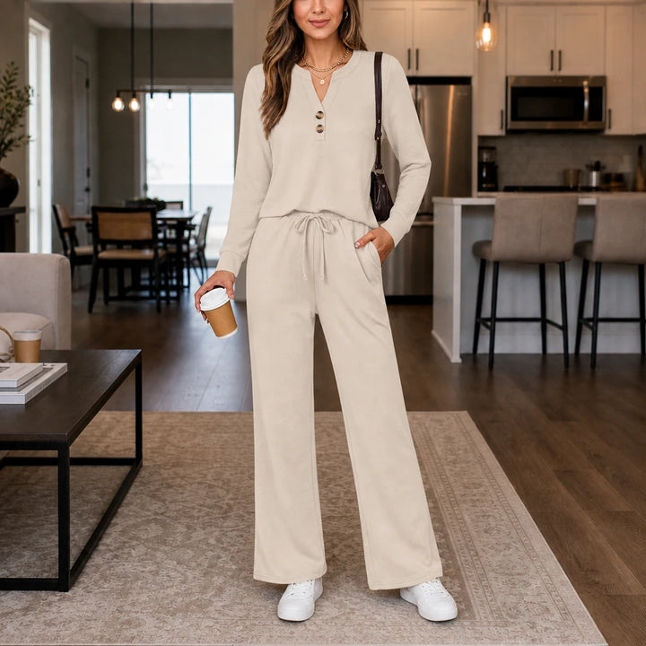 Wearbella – Coordinated Top And Pants Lounge Set