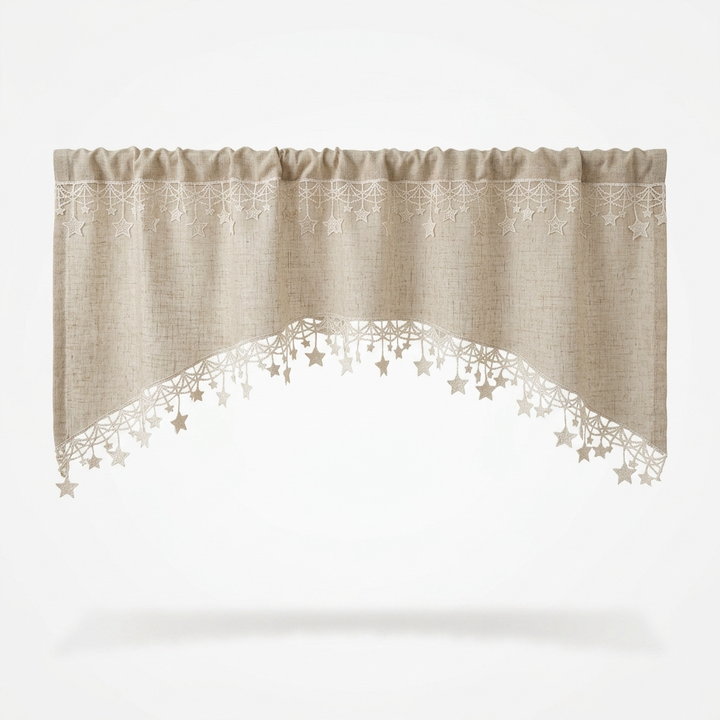Starhollow – Scalloped Star-Lace Café Curtain