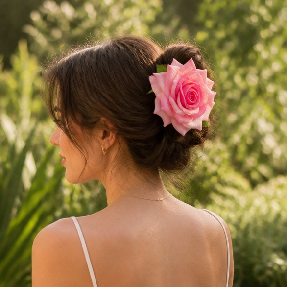 Petalyn – Fabric Rose Claw Clip (2-pack)