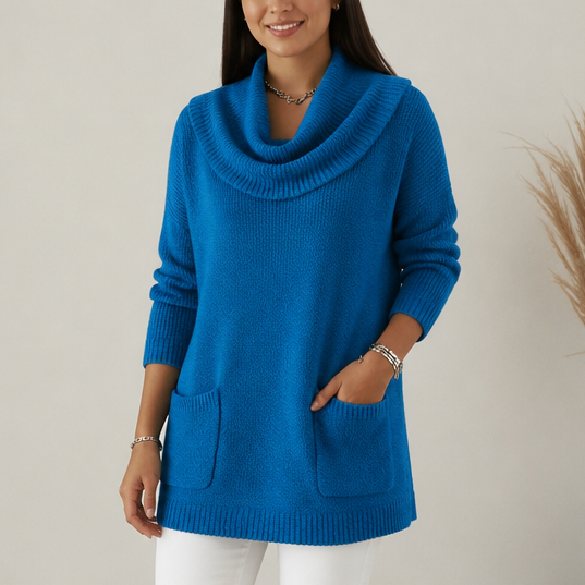 Everelle – Long-Sleeve Cowl-Neck Tunic Sweater