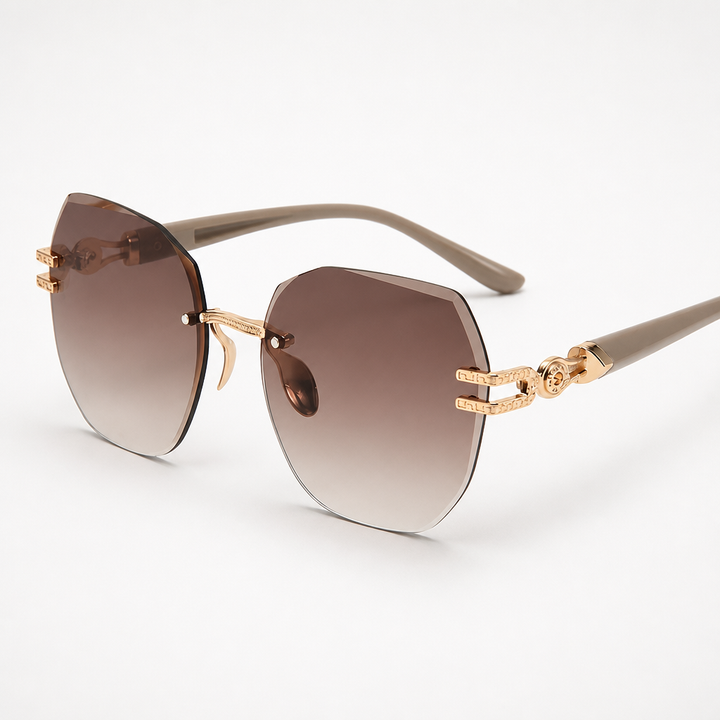 Rimlyn – Rimless Oversized Tinted Sunglasses