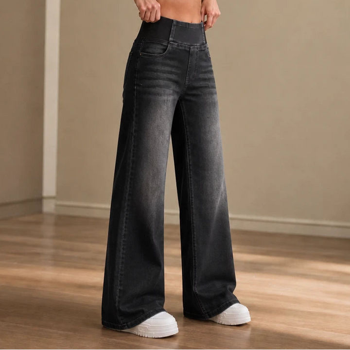 Widelia – Zip-Free Wide-Leg Stretch Jeans
