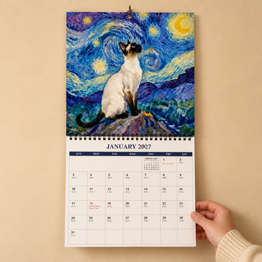 Purrfecto – 2027 Masterpiece Cat Wall Calendar