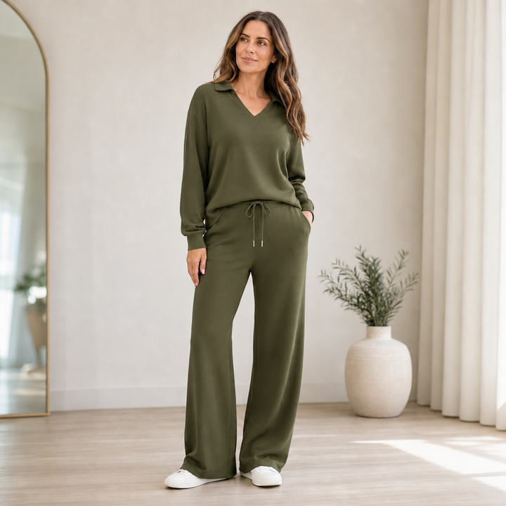 Wearbella – Ribbed Two-Piece Lounge Set