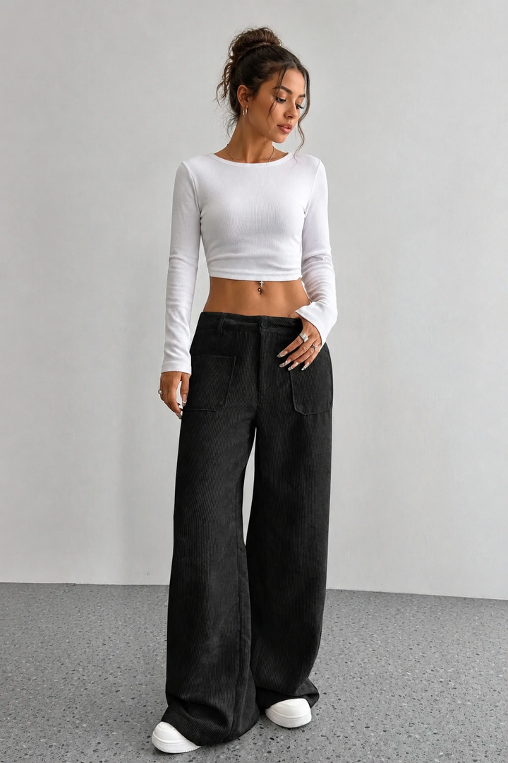 Wearbella – Wide-Leg Relaxed Pocket Trousers