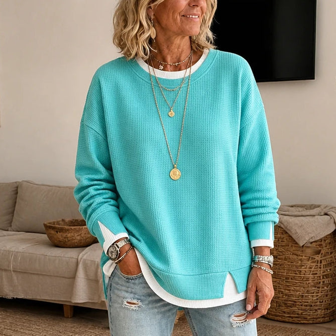 Layerelle – Two-Piece Waffle-Knit Pullover