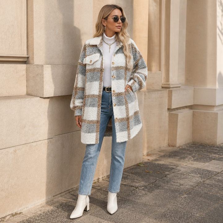 Fairloch – Plaid Sherpa-Lined Mid-Length Coat