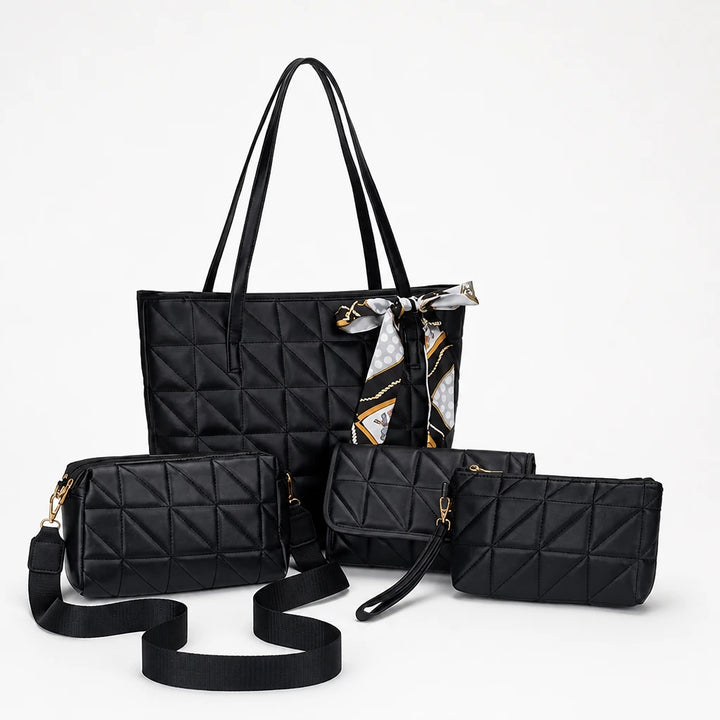 Modella – Geometric Padded Four-Piece Bag Set