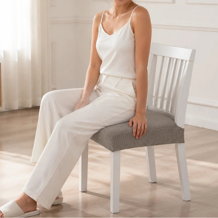Jacquard Haven – Waterproof Stretch Jacquard Dining Chair Seat Cover