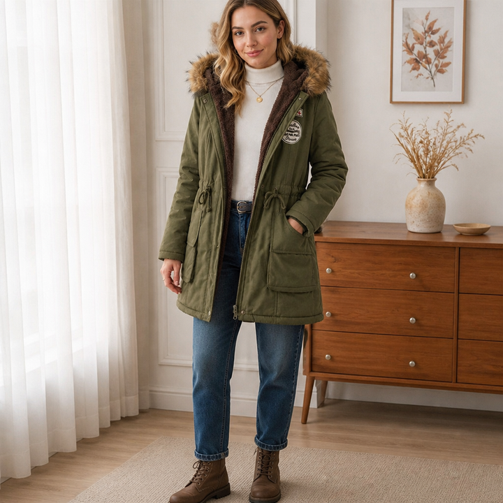 Velora – Fur-Hooded Lined Women’s Parka