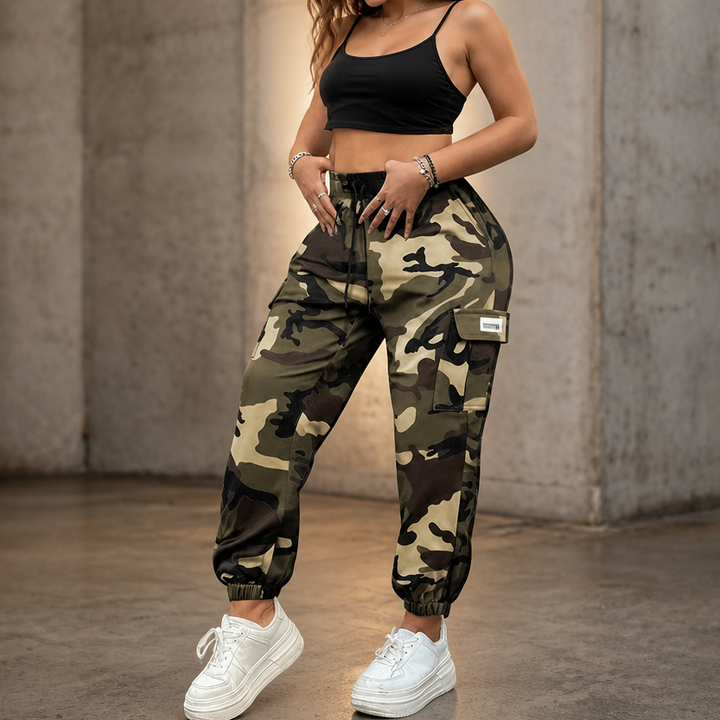 Ease Cargo – High-Waist Stretch Cargo Joggers