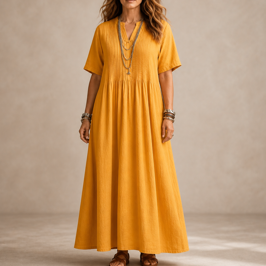 Linaline – Pintuck Maxi Dress