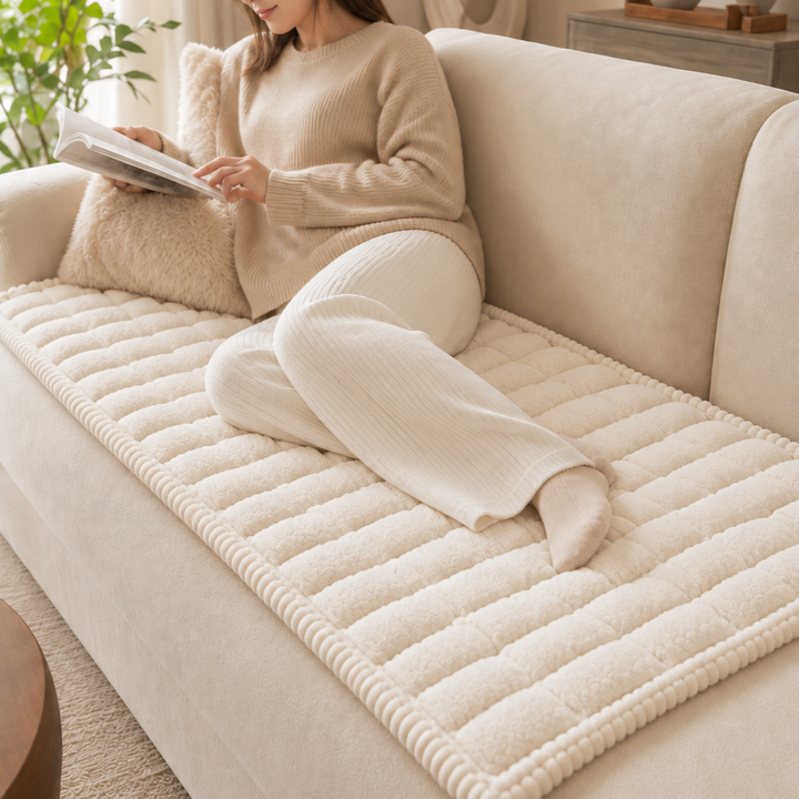 Corduroy Haven – Quilted Corduroy Non-Slip Sofa Cover