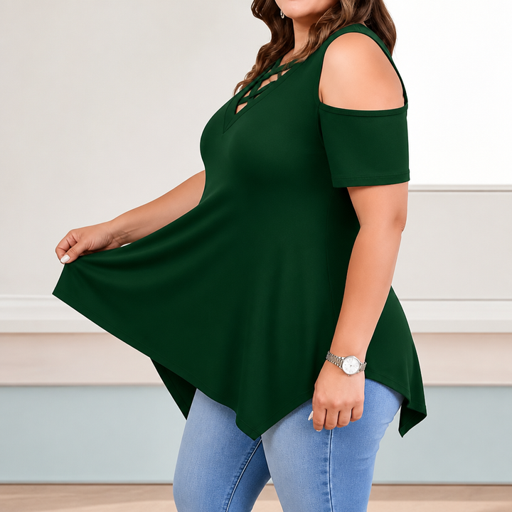 Sharkbite – Cold-Shoulder Criss-Cross Swing Tunic