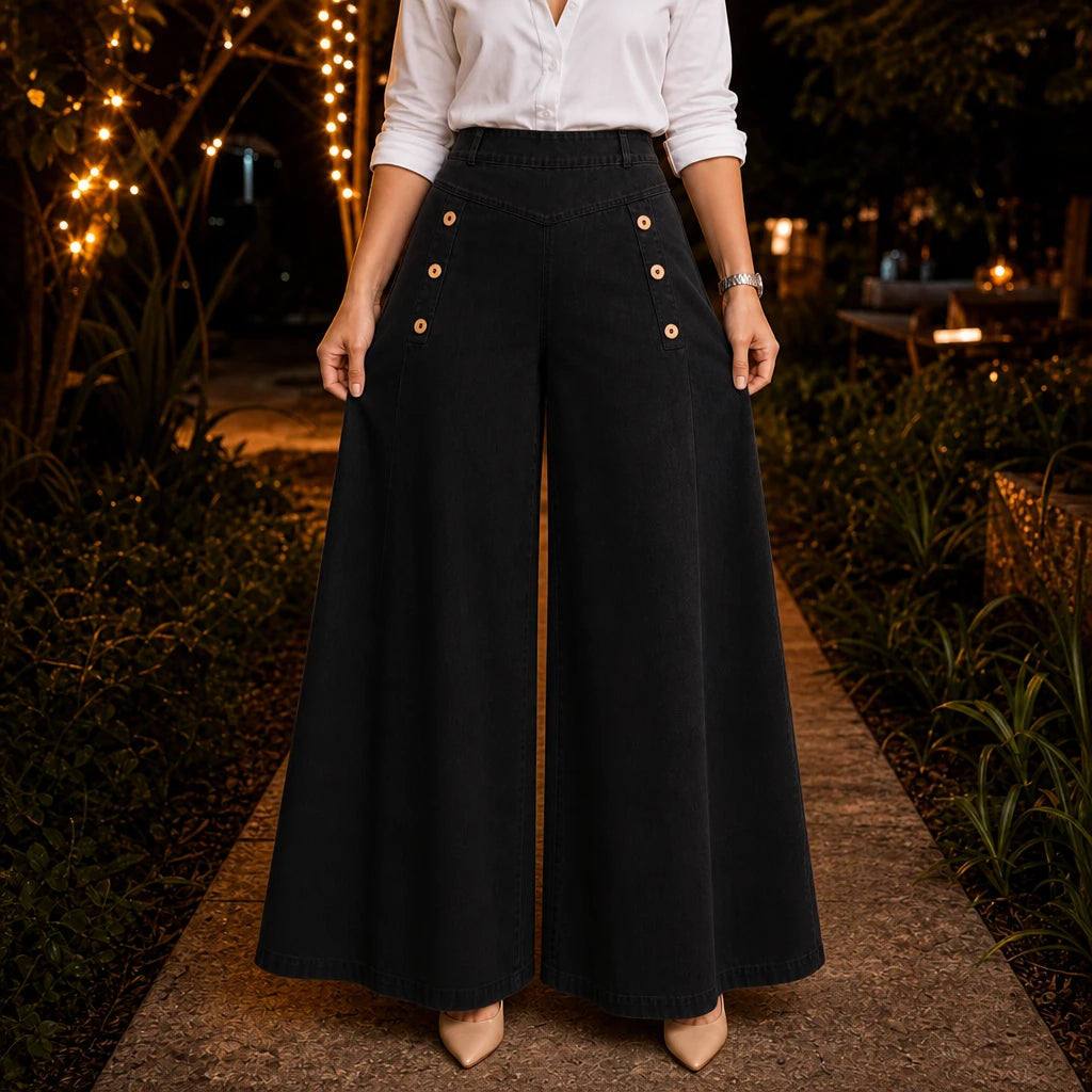 Formelle – High-Waisted Wide-Leg Jeans
