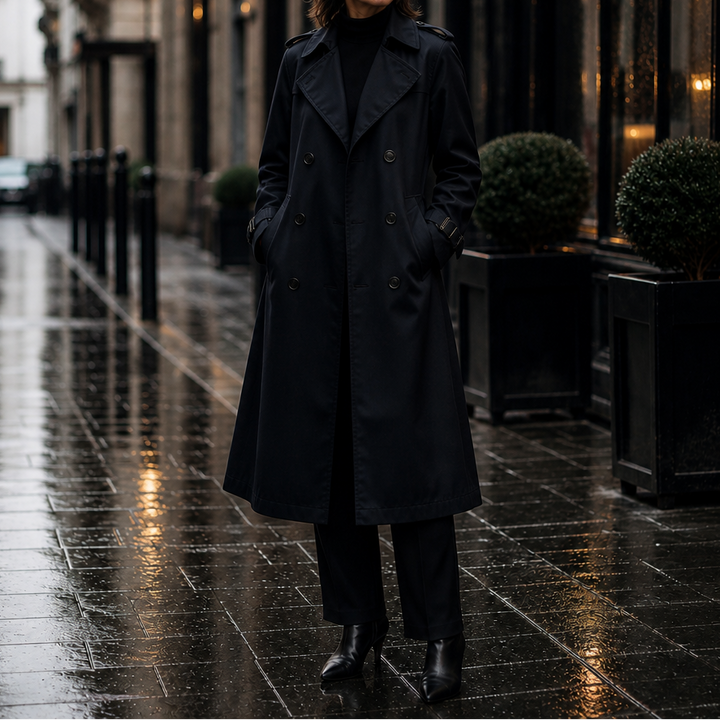 Mayfield – Double-Breasted Long Trench Coat