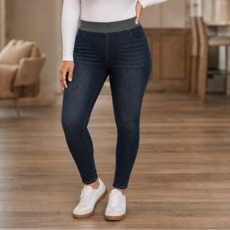 EaseForm – High-Rise Pull-On Stretch Jeans