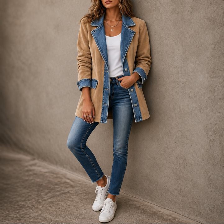 Westline – Trim Faux-Suede Western Jacket