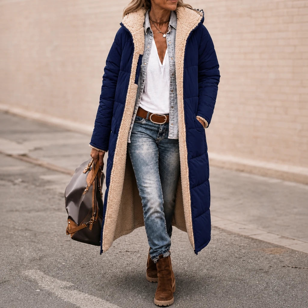 Reversa – Long Quilted Reversible Puffer Coat
