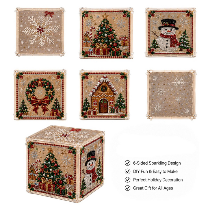 MerryFacet – 3D Diamond-Painted Christmas Gift Box